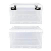 Lock Box Food Storage Container Medicine Case 3 Digit Combination Lock Lockable Storage Box for Home School white