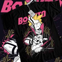 Boruto Marškinėliai Boruto Uzumaki Naruto Naruto Anime Manga Juodi Marškinėliai Dydis S-5XL Unisex Marškinėliai XXL pink