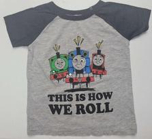 This Is How We Roll Thomas The Tank Engine Train Boys T-Shirt (Grey) Unisex T-Shirt XL gray