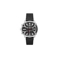 Diesel Laikrodis Kvarcinis Mechanizmas Odinis Dirželis 42 Mm Juodas Ciferblatas Chronografas Kalendorius Vyriški laikrodžiai DZ4603 Regular Watch Box,Black Dial gray