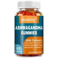 Vitamin D3 2500 IU, Vitamin B12 100 Mcg, Turmeric, Maca Root Powder, Dietary Supplement 60 Gummies blue