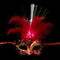 Party Supplies LED Glowing Mask Light Up Hollow Out Feather Butterfly Mask Plastic Makeup Venice Masquerade Masks brown