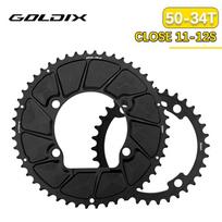 GOLDIX 110BCD 2X Chainring 4 Bolt for Shiamno 105 R7100 R9200 R8100 50-34T 52-36T 53-39T 54-40T Double Chainring 11 12 Speed 54-40T gray