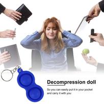 Simple Dimples Fidget Toy Keychain Double Bubble Silicone Sensory Stress Relief and Focus Aid for Adults and Kids Durable Portable Design