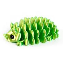 3D spausdinta ežio figūrėlė - universali vidaus ir lauko namų stalo dekoracija, kolekcinis kūgio žaislas, artikuliuota miela figūrėlė (Green,7.5CM)