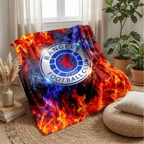 Rangers FC Soft Flannel Fleece Blanket Lightweight Cozy Warm Throw Blanket For Sofa Bed Home Decor 75x90cm