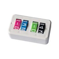 4 Digit Board Games Score Tracker Adjustable Wheel Tally Tracker Tabletop Score Keeper  School white