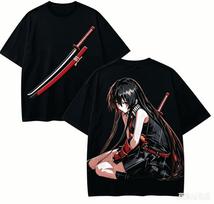Akame ga Kill! Anime Lover T-shirt Harajuku Cotton New Model High Street Fashion Oversized Unisex Comfortable Couples Breathable XL black
