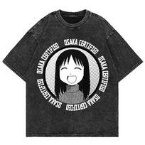 Acid Washed Vintage T Shirt Unisex Anime AzuUnisexga Daioh TShirt This Is Mah Dad Hat Ayumu Fgsfds Osaka Autistic Cotton Tees Shirts S