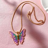 Boho Gold Cute Butterfly Pendant Necklace Female Retro Simple Imitation Pearl Clavicle Necklaces Girl Couple Jewelry Gift gray