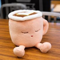 Mielos pūkuotos animacinių filmų minkštos pliušinės kavos puodelio žaisliukų romantiškos rožinės sakuros latte ir japoniškos matcha lėlės prašmatnios dovanos 20cm