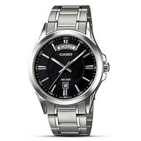 Casio Men`s Analog Silver Metal Band Watch MTP-1381D-1AVDF / Stainless Steel, Classic Watch, Authentic Casio black
