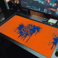 Rangers F.C Mouse Pad Large Gaming Table Cushion Non-slip Laptop Tablet Big Mousepad XXL Mat Mini PC Playmat With Lock edge_xia 30cmx60cm(11.8x23.6inch) orange