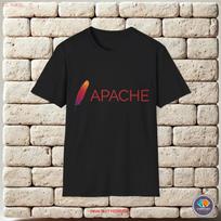 Apache Logo T Shirt Vintage Soft Designer Clothes Breathable Stylish Casual Homme Versatile Unisex Fashion S white