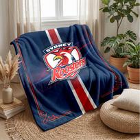 Sydney Roosters Flannel Fleece Blanket Cozy Warm Throw Blanket For Couch Bed Travel All Season Use 75x90cm