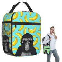 Gorilla Tag Monkey Insulated Lunch Bag for Women Kids Leakproof Food Boxes Thermal Lunch Box Tote One Size