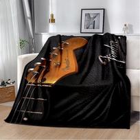 29 Style New Fender Retro Guitar Instruments Music Logo Blanket,Soft Throw Blanket for Home Bedroom Bed Sofa Travel Picnic Cover 30x40in gray