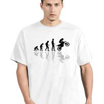 Evolution Biker Unique TShirt Enduro Cross Motorcycle Racing Leisure T Shirt Men Clothing Short Sleeve Casual Top Tees S white