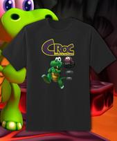 Croc Legend Of Gobbs Retro Video Game  T Shirt Youth M - Adult 6XL Fast Ship! Unisex T-Shirt L black