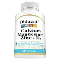 Calcium, magnesium, zinc, and vitamin D3 supplements are beneficial for joint, bone, and immune system health 120 capsules 120 Capsules