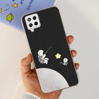 For Galaxy A22 A225F 4G Case Samsung A22 5G A226B Back Cover Soft TPU Coque Shell Lovely Pattern Bumper For Samsung Galaxy A22 Galaxy A22 4G white