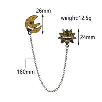 New Cartoon Sun Moon Brooch Soul Eater Anime Badge Cosplay Props Character Enamel Pin Shirt Accessories Halloween Gifts black