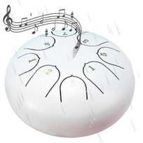 Rain Drum for Outside Garden,Chakra Drum for Rain Outdoor, Drum Rain Chime Waterproof chakra Drum 6 Inches 8 Notes