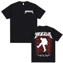 Reperis Kanye West Yeezus Turo Albumas Prekės Marškinėliai Vyriški Drabužiai Hip Hop Harajuku Marškinėliai Unisex Laisvalaikio Medvilniniai Marškinėliai Gatvės Stilius 4XL įvairiaspalvis