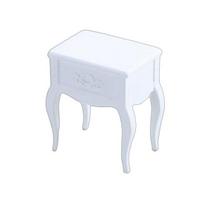 Dollhouse Bedside Table, 1:12 Miniature Furniture Decorative Ornaments, Realistic Details Durable Craftsmanship Dollhouse Furniture 3 white
