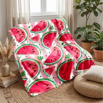 Watermelon Slice Pattern Theme blanket Lightweight Warm Flannel Blanket Decorative Throw Blanket for Home Decoration 150x180cm