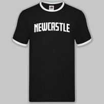 Newcastle Varsity Print Ringer T-Shirt Birthday Gift Geordie Tyneside XL
