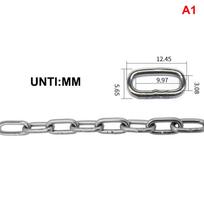 304 Stainless Steel Chain 1M Welded Rust‑Proof Metal Chain For Hanging Swing Pet Leash Clothesline Guardrail Diy Projects