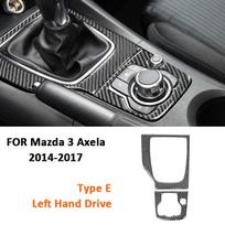Carbon Fiber Car Interior Type-E Gear Shifter Panel Trim Frame Decoration Sticker For Mazda 3 Axela 2014-2017 Auto Accessories bngxu02 gray