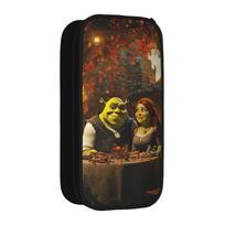 Large-capacity Pencil Case S-shreks Cartoon Merch  Double Layer Pencil Box Women Make Up Bag Amazing Gift (as the picture,L) brown