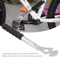 Bicycle Bike Pedal Spanner 15/24mm Wrench Tool Pedal Removal and Installation Tool gray