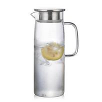 Minimalist 1.5L Glass Water Pitcher Transparent Large Capacity Heat Resistant Kettle Filtering Durable Water Juice Jug Office 1.5L