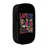 Lamine Y-Yamal Pencil Cases Fashion Football Soccer Pen Bags Girl Boy Big Capacity Students School Gift Pencilcases 21x10.5x5cm black