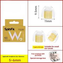 SpinFit W1 In-Ear Ausinių Silikoniniai Ausų Antgaliai HIFI Ausų Dangteliai Priedai Neslystantys Ausų Dangteliai SF Antgaliai Dovanos a pair white