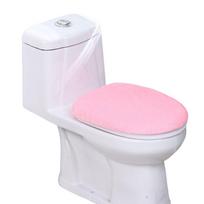 Solid Color Toilet Seat Cover Thickened Toilet Dust Cover Toilet Lid Cover  Bathroom Decorative rožinė