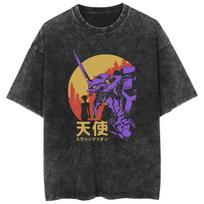New Neon Genesis Evangelion Rei Ayanami Plugsuit Vintage Washed T Shirt 2026 Summer  Streetwear Graphic Tee for Men Women L