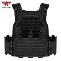 YAKEDA Tactical Outdoor Vest Quick Release Airsoft Vest for Men Adjustable Breathable Combat Training Vest with Hook and Loop One Size juoda