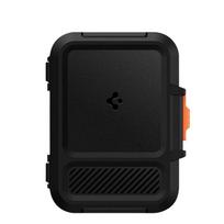 Spigen Lock Fit MagSafe kortelių laikiklis iPhone 17 Air 12 13 14 Plus 15 16 17 Pro Max telefonams, tvirtas kietas magnetinis kortelių dėklas juoda
