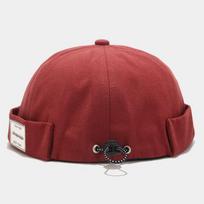 Docker Cap Without Visor Brimless Caps Men Beanies Dome Soild Color Adjustable Skullcap Summer Hip Hop Bobble Hat Fashion raudona