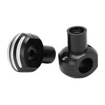 Motorcycle Handlebar Riser 25mm CNC Universal Motorcycle Handlebar Clamp Round Head with Stripe Handlebar LifterBlack juoda