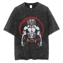 Anime Attack On Titan Eren Jaeger Spausdinami marškinėliai Vyrams Moterims Shingeki No Kyojin Manga Marškinėliai Harajuku Skalbti Marškinėliai S black