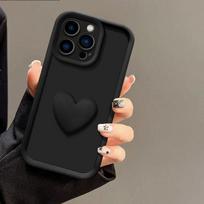 For Samsung Galaxy A05 Case Samsung Galaxy SM-A055F, SM-A055M Love Heart Phone Case Full Package Matte Anti Drop Soft Cover For Galaxy A05 black