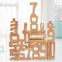 Wooden Number Stacking Blocks For Children’S Math Learning Game To Develop Fine Motor Skills And Cognitive Ability white