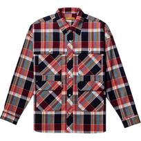 Timberland Plaid Point Collar Button Drop Shoulder Long Sleeve Shirt Men shirts Red TB0A6J5KE091 XS black