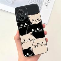 For Motorola Moto G55 Case G 55 2024 Lovely Milk Cow Cat Painted Soft Silicone Matte Protective Cover For Moto G55 5G Phone Case Moto G55 5G black
