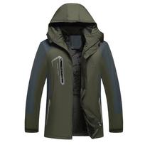 Vyriška vandeniui atspari striukė su gobtuvu Žieminė alpinizmo sniego šilta striukė Softshell striukė su gobtuvu Sutirštinta striukė XL black